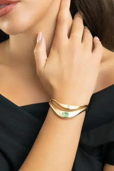 ZAHN-Z Paraiba Big Zaha Bangle Bracelet | Thumbnail 4