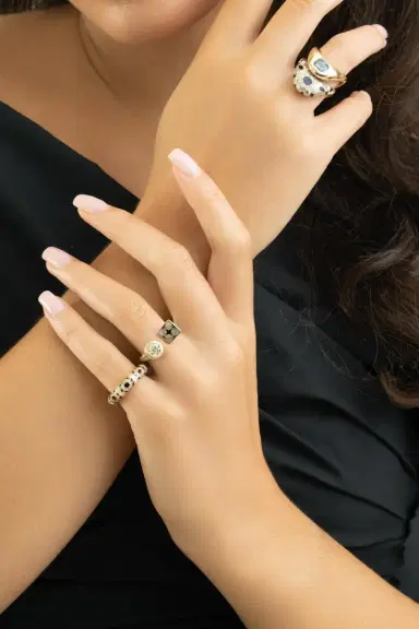 ZAHN-Z Pearl Diamond Sadaf Ring | Thumbnail 2