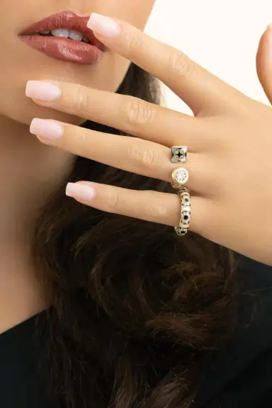 ZAHN-Z Pearl Diamond Sadaf Ring | Thumbnail 4