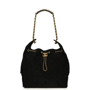 Chanel Chanel Medium 25 Hobo Bag Black Suede Antique Gold Hardware | Thumbnail 6 Chanel Chanel Medium 25 Hobo Bag Black Suede Antique Gold Hardware | Thumbnail 6
