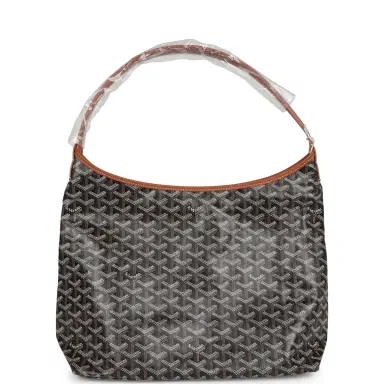 goyard Goyard Goyardine Black and Brown Boheme PM Hobo Bag Palladium Hardware | Thumbnail 5
