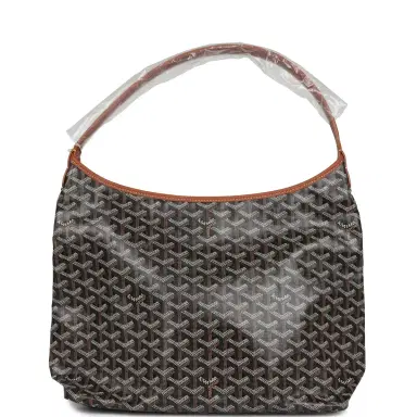 goyard Goyard Goyardine Black and Brown Boheme PM Hobo Bag Palladium Hardware | Thumbnail 1