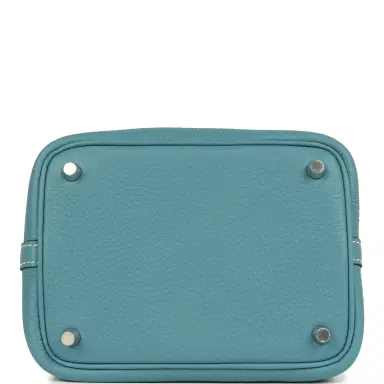 HERMÈS Hermes Picotin Lock 18 Blue Jean Clemence Palladium Hardware | Thumbnail 6