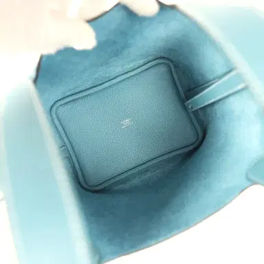 HERMÈS Hermes Picotin Lock 18 Blue Jean Clemence Palladium Hardware | Thumbnail 8