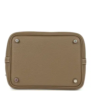 HERMÈS Hermes Picotin Lock 18 Etoupe Clemence Palladium Hardware | Thumbnail 6 HERMÈS Hermes Picotin Lock 18 Etoupe Clemence Palladium Hardware | Thumbnail 6