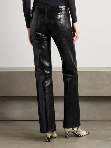 Frame Rodeo Croc-effect Leather Flared Pants | Thumbnail 4 Frame Rodeo Croc-effect Leather Flared Pants | Thumbnail 4