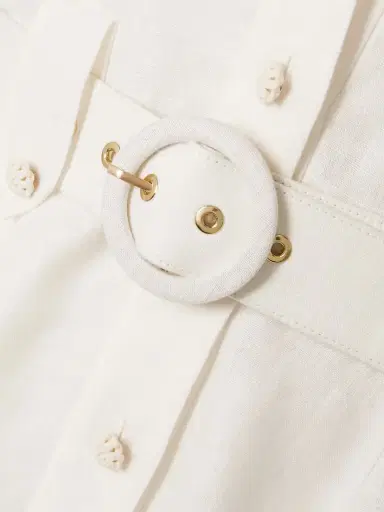 Zimmermann Awaken Belted Linen Mini Shirt Dress | Thumbnail 4 Zimmermann Awaken Belted Linen Mini Shirt Dress | Thumbnail 4