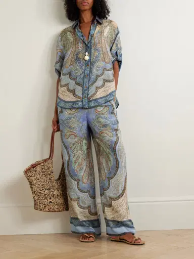 Zimmermann Wanderlust Printed Silk-habotai Wide-leg Pants | Thumbnail 2 Zimmermann Wanderlust Printed Silk-habotai Wide-leg Pants | Thumbnail 2