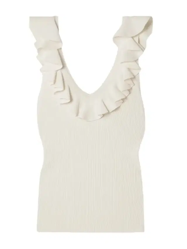 Awaken Ruffled Ribbed-knit Top