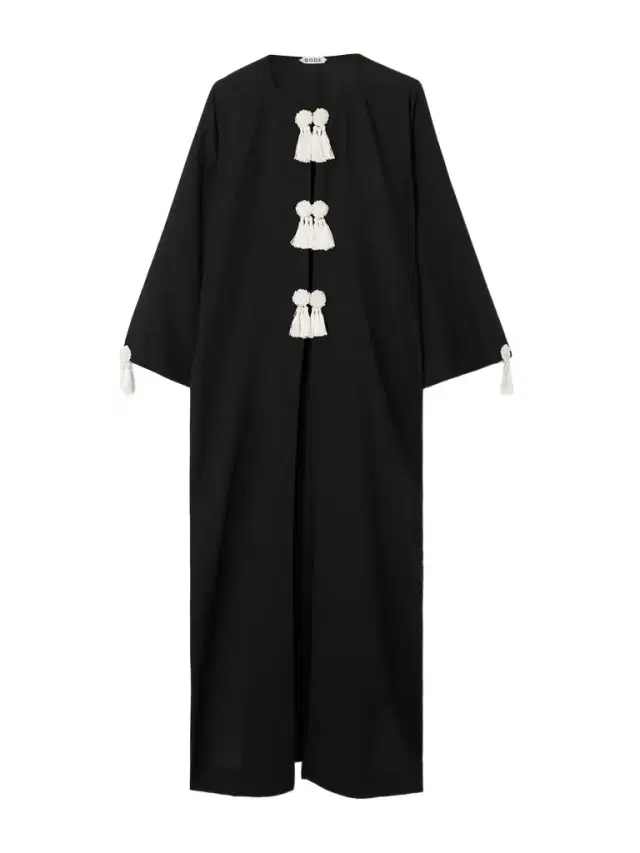 Tasseled Wool Maxi Dress