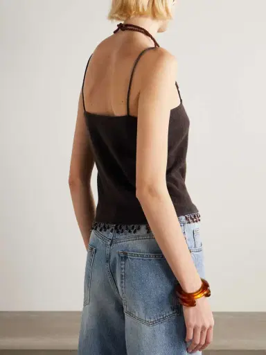BODE Fringed Bead-embellished Wool And Cashmere-blend Top | Thumbnail 3 BODE Fringed Bead-embellished Wool And Cashmere-blend Top | Thumbnail 3