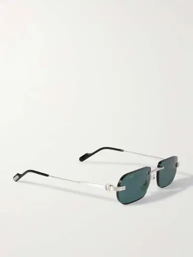 Cartier Eyewear Première De Cartier Rimless Rectangular-frame Silver-tone Sunglasses | Thumbnail 3 Cartier Eyewear Première De Cartier Rimless Rectangular-frame Silver-tone Sunglasses | Thumbnail 3
