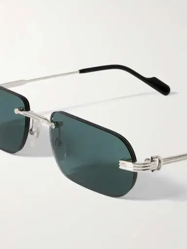 Cartier Eyewear Première De Cartier Rimless Rectangular-frame Silver-tone Sunglasses | Thumbnail 4 Cartier Eyewear Première De Cartier Rimless Rectangular-frame Silver-tone Sunglasses | Thumbnail 4