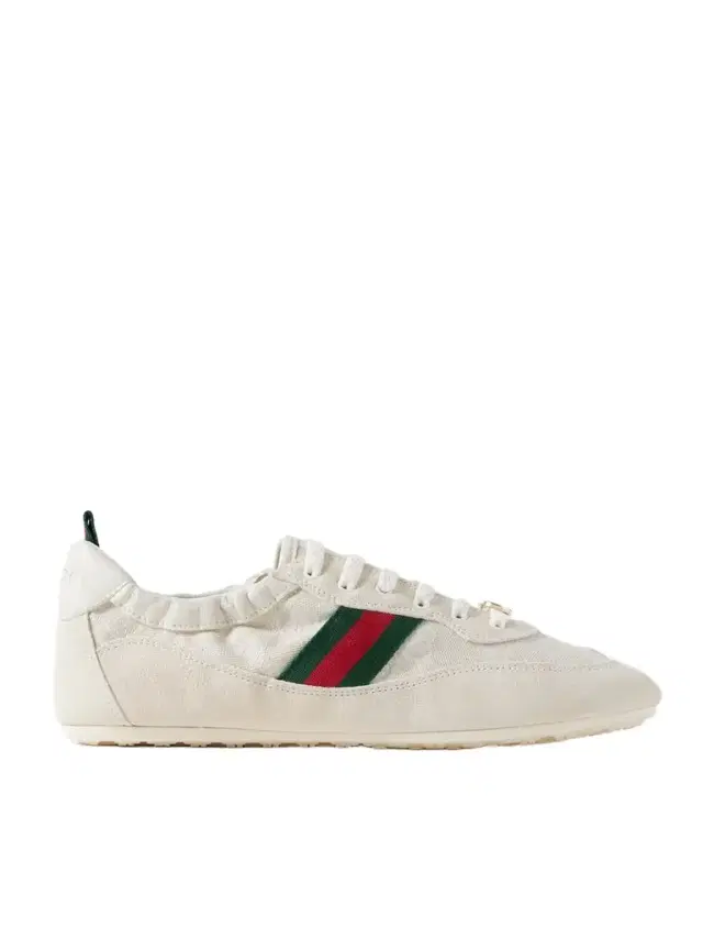 Shift Webbing And Leather-trimmed Canvas-jacquard And Suede Sneakers