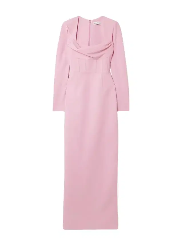Nemy Draped Crepe Gown