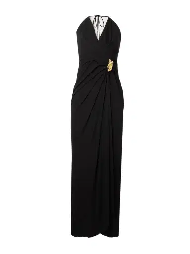 Rebecca Vallance Zaley Draped Embellished Jersey Halterneck Maxi Dress | Thumbnail 1 Rebecca Vallance Zaley Draped Embellished Jersey Halterneck Maxi Dress | Thumbnail 1