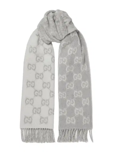 Gucci Fringed Jacquard-knit Scarf | Thumbnail 1