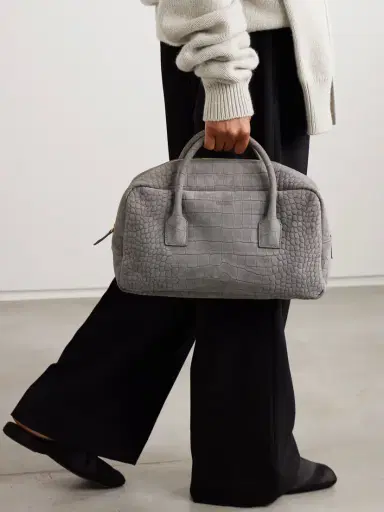 Calvin Klein Collection America Duffle Medium Croc-effect Suede Tote | Thumbnail 2 Calvin Klein Collection America Duffle Medium Croc-effect Suede Tote | Thumbnail 2