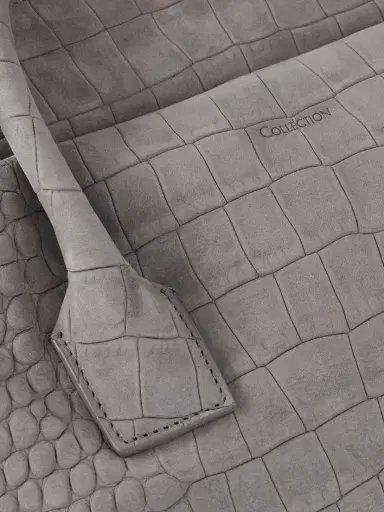 Calvin Klein Collection America Duffle Medium Croc-effect Suede Tote | Thumbnail 4 Calvin Klein Collection America Duffle Medium Croc-effect Suede Tote | Thumbnail 4
