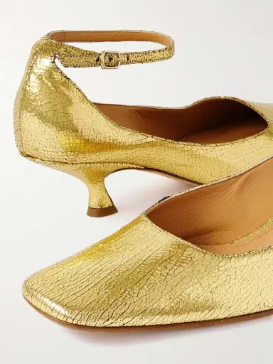 Calvin Klein Collection Anna Metallic Cracked-leather Pumps | Thumbnail 4 Calvin Klein Collection Anna Metallic Cracked-leather Pumps | Thumbnail 4