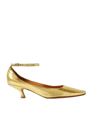 Calvin Klein Collection Anna Metallic Cracked-leather Pumps | Thumbnail 1 Calvin Klein Collection Anna Metallic Cracked-leather Pumps | Thumbnail 1