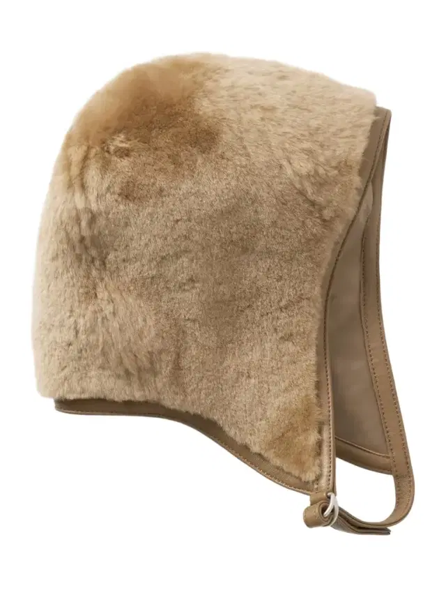 Leather-trimmed Shearling Hood