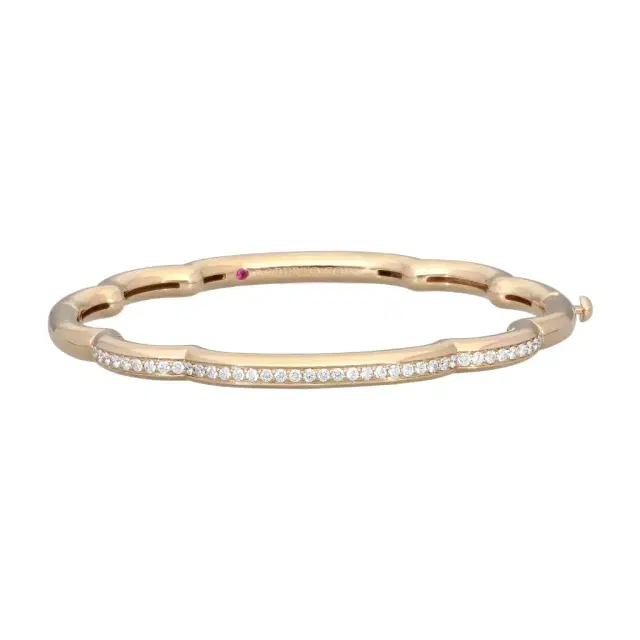 Roberto Coin Roberto Coin Cialoma 18K Rose Gold Diamond Cloud Bangle Bracelet by The Solist