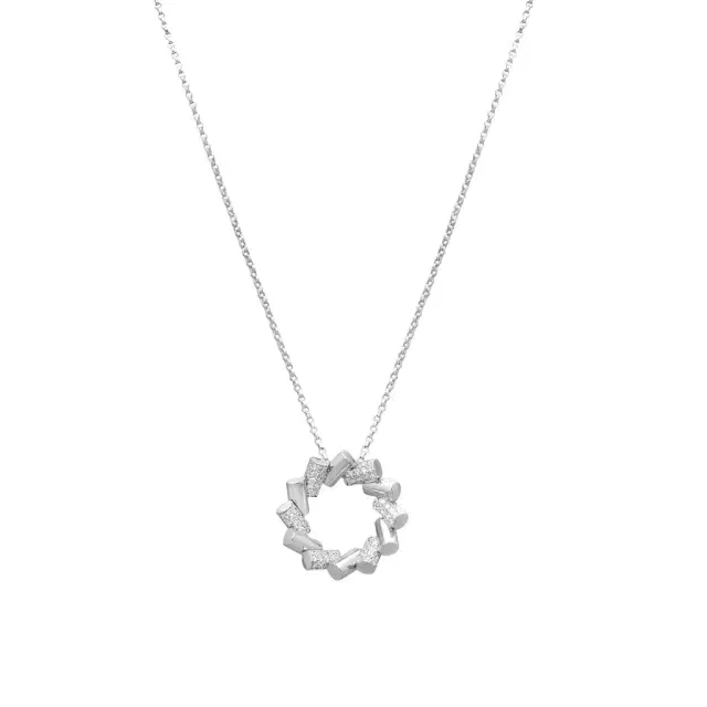Roberto Coin Roberto Coin Domino 18K White Gold Diamond Pendant Necklace by The Solist