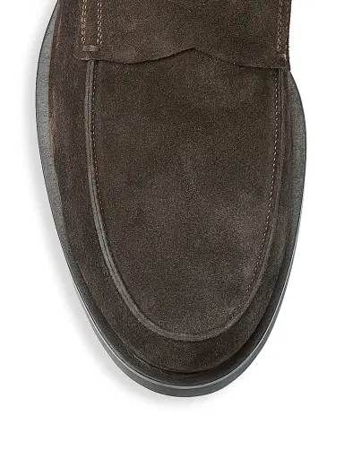 Tod's Men's Suede Penny Loafers | Thumbnail 4 Tod's Men's Suede Penny Loafers | Thumbnail 4