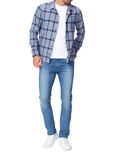 PAIGE Men's Lennox Stretch Slim-Fit Jeans - Medium Blue - Size 40 | Thumbnail 2