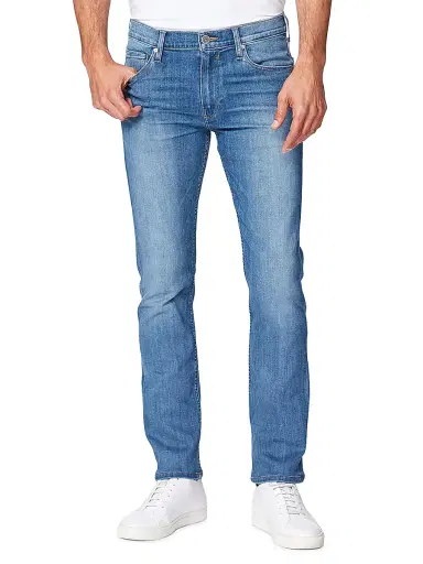 PAIGE Men's Lennox Stretch Slim-Fit Jeans - Medium Blue - Size 40 | Thumbnail 3