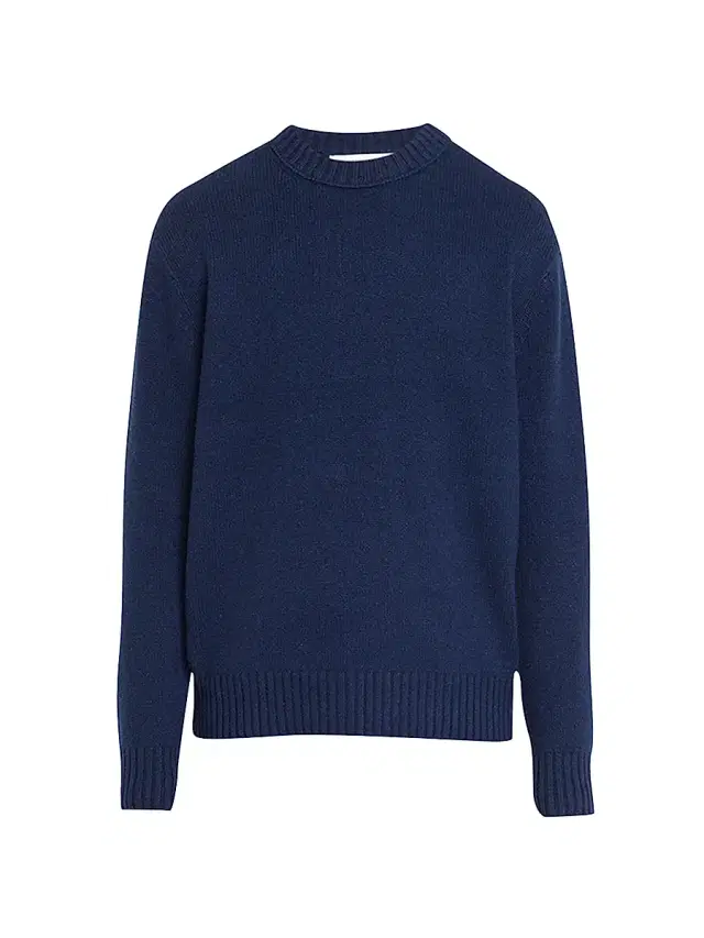 Men's Cashmere Crewneck Sweater - Navy
