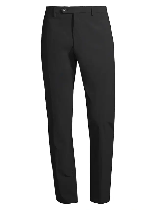 Zanella Men's Noah Flat-Front Pants - Black