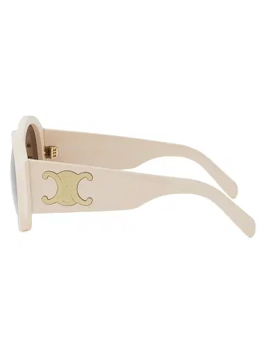 Celine Women's Maxi Triomphe 54MM Round Sunglasses - Ivory Brown | Thumbnail 3 Celine Women's Maxi Triomphe 54MM Round Sunglasses - Ivory Brown | Thumbnail 3
