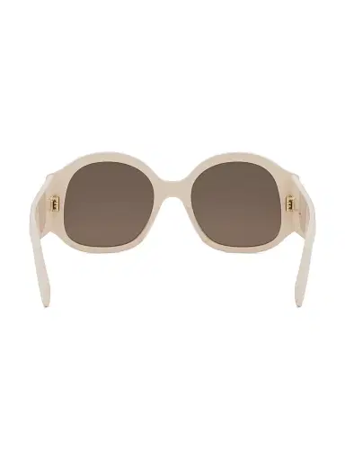 Celine Women's Maxi Triomphe 54MM Round Sunglasses - Ivory Brown | Thumbnail 5 Celine Women's Maxi Triomphe 54MM Round Sunglasses - Ivory Brown | Thumbnail 5