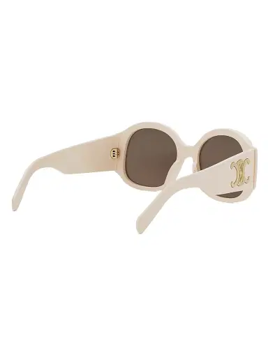 Celine Women's Maxi Triomphe 54MM Round Sunglasses - Ivory Brown | Thumbnail 6 Celine Women's Maxi Triomphe 54MM Round Sunglasses - Ivory Brown | Thumbnail 6