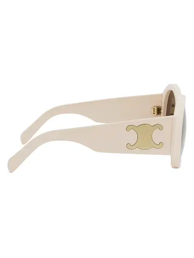 Celine Women's Maxi Triomphe 54MM Round Sunglasses - Ivory Brown | Thumbnail 7 Celine Women's Maxi Triomphe 54MM Round Sunglasses - Ivory Brown | Thumbnail 7