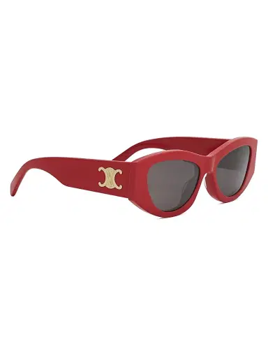 CELINE Women's Triomphe 39MM Cat-Eye Sunglasses - Shiny Red Smoke | Thumbnail 8 CELINE Women's Triomphe 39MM Cat-Eye Sunglasses - Shiny Red Smoke | Thumbnail 8
