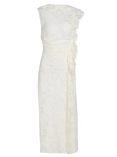 A.L.C. A. L.C. Women's Astrid Lace Ruched Midi-Dress | Thumbnail 1