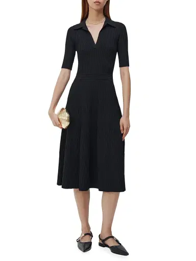 Simkhai Women's Pati Polo Midi-Dress - Black - Size XS | Thumbnail 2 Simkhai Women's Pati Polo Midi-Dress - Black - Size XS | Thumbnail 2