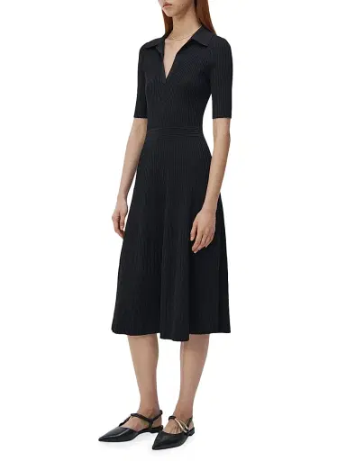 Simkhai Women's Pati Polo Midi-Dress - Black - Size XS | Thumbnail 4 Simkhai Women's Pati Polo Midi-Dress - Black - Size XS | Thumbnail 4