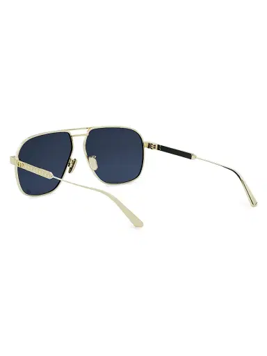 Dior Women's Cannage A3U 58MM Aviator Sunglasses - Shiny Gold Blue | Thumbnail 4 Dior Women's Cannage A3U 58MM Aviator Sunglasses - Shiny Gold Blue | Thumbnail 4