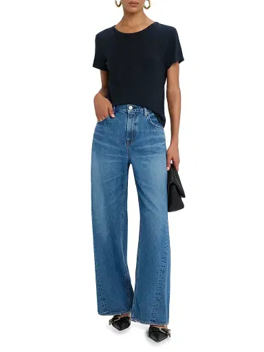 Moussy Vintage Women's Atlanta Twisted Wide-Leg Jeans - Blue | Thumbnail 2