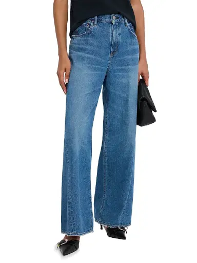 Moussy Vintage Women's Atlanta Twisted Wide-Leg Jeans - Blue | Thumbnail 3
