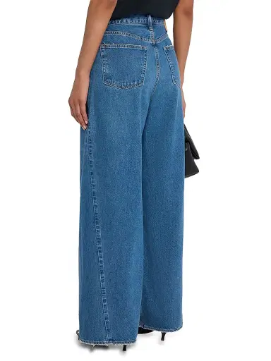 Moussy Vintage Women's Atlanta Twisted Wide-Leg Jeans - Blue | Thumbnail 4