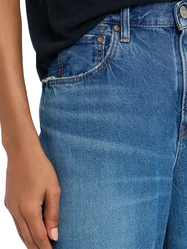 Moussy Vintage Women's Atlanta Twisted Wide-Leg Jeans - Blue | Thumbnail 5