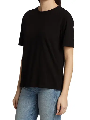 Khaite Women's Mae Short-Sleeve T-Shirt - Black | Thumbnail 4 Khaite Women's Mae Short-Sleeve T-Shirt - Black | Thumbnail 4
