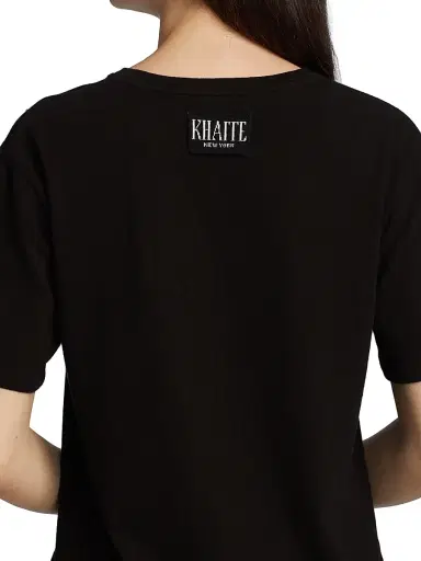 Khaite Women's Mae Short-Sleeve T-Shirt - Black | Thumbnail 6 Khaite Women's Mae Short-Sleeve T-Shirt - Black | Thumbnail 6
