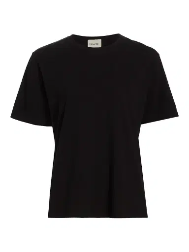 Khaite Women's Mae Short-Sleeve T-Shirt - Black | Thumbnail 1 Khaite Women's Mae Short-Sleeve T-Shirt - Black | Thumbnail 1