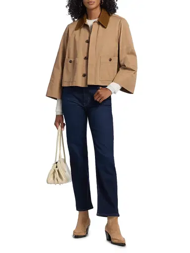 Frame Women's The Small Trench Jacket - Khaki - Size XL | Thumbnail 2 Frame Women's The Small Trench Jacket - Khaki - Size XL | Thumbnail 2